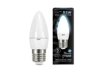 Лампа Gauss LED Свеча E27 9.5W 950lm 4100К 1/10/50