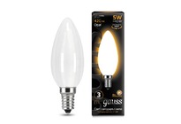 Лампа Gauss LED Filament Свеча OPAL E14 5W 420lm 2700К 1/10/50