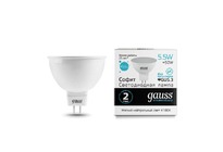 Лампа Gauss LED Elementary MR16 GU5.3 5.5W 450lm 4100К 1/10/100