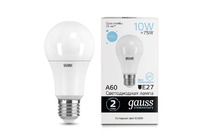 Лампа Gauss LED Elementary A60 10W E27 950lm 6500K 1/10/50