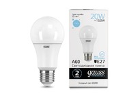 Лампа Gauss LED Elementary A60 20W E27 1750lm 6500K 1/10/40