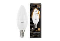 Лампа Gauss LED Свеча E14 6.5W 520lm 3000К 1/10/100