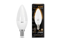 Лампа Gauss LED Свеча E14 9.5W 890lm 3000К 1/10/50