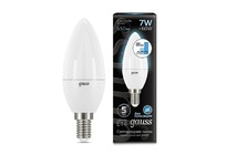 Лампа Gauss LED Свеча E14 6.5W 550lm 4100К 1/10/50