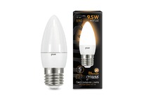 Лампа Gauss LED Свеча E27 9.5W 890lm 3000К 1/10/50