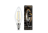 Лампа Gauss LED Filament Свеча E14 5W 420lm 2700К 1/10/50