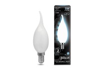 Лампа Gauss LED Filament Свеча на ветру OPAL E14 5W 450lm 4100К 1/10/50