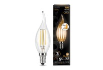 Лампа Gauss LED Filament Свеча на ветру E14 7W 550lm 2700К 1/10/50