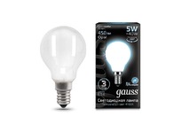 Лампа Gauss LED Filament Шар OPAL E14 5W 450lm 4100K 1/10/50