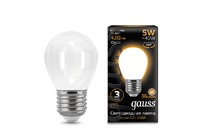 Лампа Gauss LED Filament Шар OPAL E27 5W 420lm 2700K 1/10/50