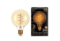 Лампа Gauss LED Filament G95 Flexible E27 6W Golden 360lm 2400К 1/20