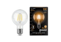 Лампа Gauss LED Filament G95 E27 6W 630lm 2700K 1/20