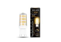 Лампа Gauss LED G9 AC185-265V 3W 280lm 2700K 1/20/200 диммируемая