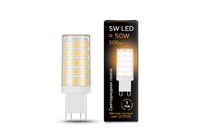 Лампа Gauss LED G9 AC185-265V 5W 500lm 2700K керамика 1/10/200