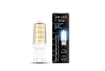 Лампа Gauss LED G9 AC185-265V 3W 300lm 4100K 1/20/200 диммируемая