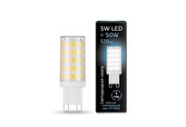 Лампа Gauss LED G9 AC185-265V 5W 520lm 4100K керамика 1/10/200