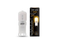 Лампа Gauss LED G9 AC220-240V 3W 240lm 2700K пластик 1/10/200