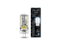 Лампа Gauss LED G4 AC150-265V 3W 240lm 4100K силикон 1/20/200