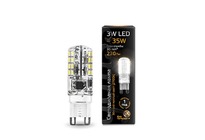 Лампа Gauss LED G9 AC150-265V 3W 230lm 2700K силикон 1/20/200