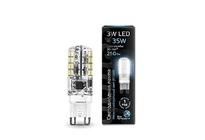 Лампа Gauss LED G9 AC150-265V 3W 240lm 4100K силикон 1/10/200