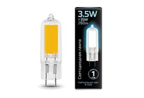 Лампа Gauss LED G4 AC220-240V 3.5W 260lm 4100K Glass 1/10/200