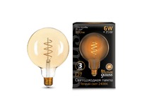 Лампа Gauss LED Filament G120 Flexible E27 6W Golden 360lm 2400К 1/20