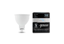 Лампа Gauss LED MR16 GU5.3-dim 5W 530lm 4100K  диммируемая 1/10/100