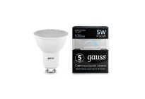 Лампа Gauss LED MR16 GU10-dim 5W 530lm 4100K  диммируемая 1/10/100