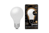 Лампа Gauss LED Filament A60 OPAL dimmable E27 10W 820lm 2700К 1/10/40