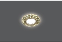 Светильник Gauss Backlight BL064 Кругл. Золотой узор/Золото, Gu5.3, LED 2700K 1/40