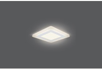 Светильник Gauss Backlight BL122 Квадрат. 6+3W, LED 3000K, 540лм,145х145x31мм,Ø120, 1/40