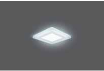 Светильник Gauss Backlight BL123 Квадрат. 6+3W, LED 4000K, 540лм,145х145x31мм,Ø120, 1/40