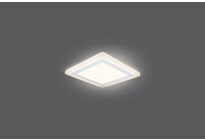 Светильник Gauss Backlight BL124 Квадрат.12+4W, LED 3000K, 960лм,190х190x31мм,Ø170, 1/20